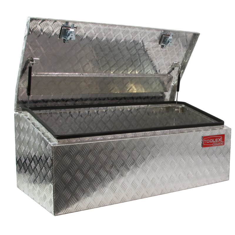 Toolex Tool Box Aluminium 1250 x 600 x 500 Checker Plate Gas Struts T