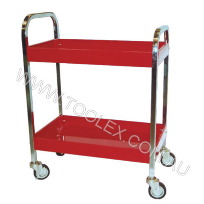 Service Cart 762 x 406 x 812 Red 2 Trays 160kg Load Capacity
