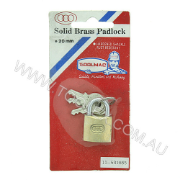 Padlock 10mm x 3mm Brass Hardened Shackle with Rust Proof Locking Mechanism