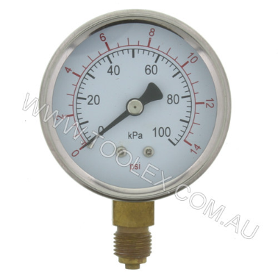 Gauge 100 Kpa 63mm Std Bot 1/4