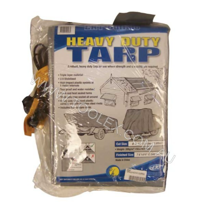 Tarpaulin Hd 8'X10' Silver/Blk