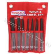 Punch And Chisel Set 7 Pc 3Pce Cold Ch,2Pcetap Pun, 1Pce Pin Pun,1Pce Cent Pun