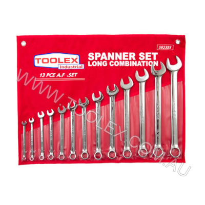 Combination Spanner Set 13pc Long AF 1/4