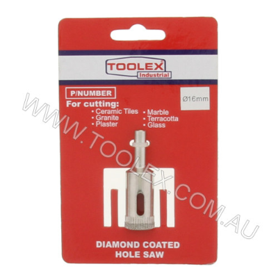 Diamond Coated Hole Saw 16mm 1 Piece Wet Cutting