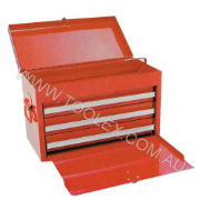 Work Shop Tool Box 471 x 231 x 308 Red Tool Chest 3 Drawers TB304 Heavy Duty