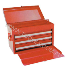  Work Shop Tool Box 471 x 231 x 308 Red Tool Chest 3 Drawers TB304 Heavy Duty