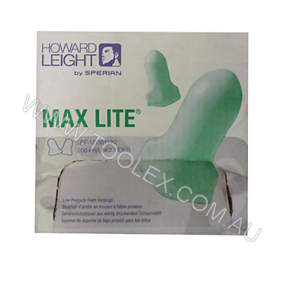 Earplug Uncord  Maxlite Bx200 24.5Dba Lpf-1 Howard Leight Pr In Poly Bag