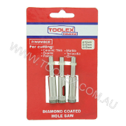 Diamond Coated Hole Saw 10mm 3 Piece Wet Cutting