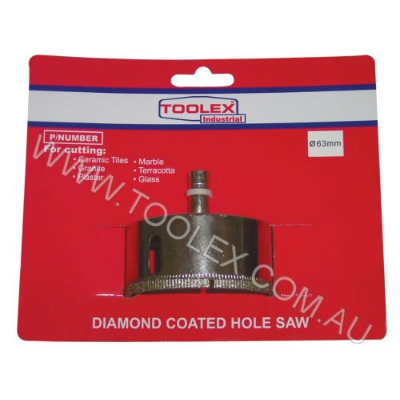 Diamond Coat Hole Saw 63mm 1Pc 1 Piece Wet Cutting Cordless Drill