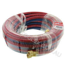  Hose Kit 10M Oxygen & Acetylen Twin Hose Red & Blue With Fittings