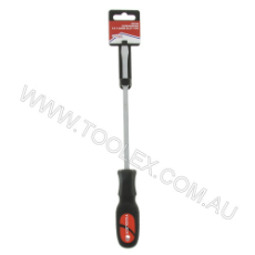  Screwdriver 200mm x 8mm Flat Blade Magentised Chrome Rubber Grip Handle