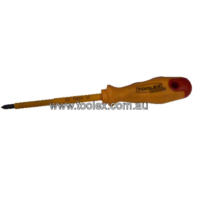 Screwdriver 100mm x 3mm x No.0 Phillips Magentised Chrome So ft Grip Handle 1000V Insulated