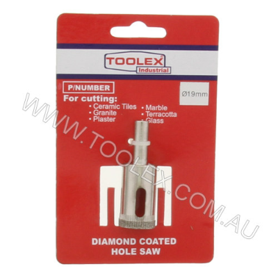 Diamond Coated Hole Saw 19mm 1 Piece Wet Cutting
