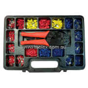 Plier Set 1 Piece: Crimping with 552 Assorted Terminals High Impact  PVC Case