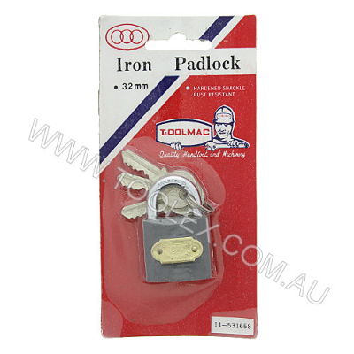 Padlock 16mm x 5mm Cast Iron Hardened Shackle