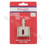 Diamond Coated Hole Saw 42mm 1 Piece Wet Cutting