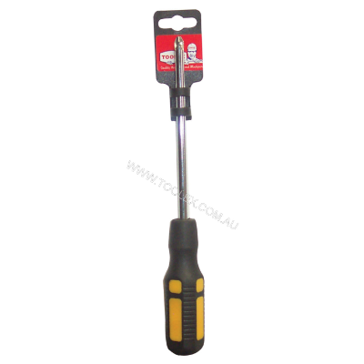 Screwdriver 150mm 8mm x No.3 Phillips Round Thru Tang Soft Grip Handle