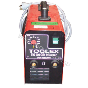 Toolex 200 Inverter 240V 15Amp Red Generator Freindly With Case & Weld Lead Kit