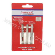 Diamond Coated Hole Saw 3 Piece Wet Cutting