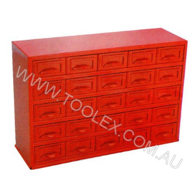 Work Shop Tool Box 539 x 170 x 368 Red Tool Cabinet 25 Drawers TB825 Heavy Duty