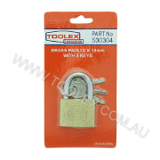 Padlock 19.5mm x 6.3mm Brass Hardened Shackle with Rust Proof Locking Mechanism