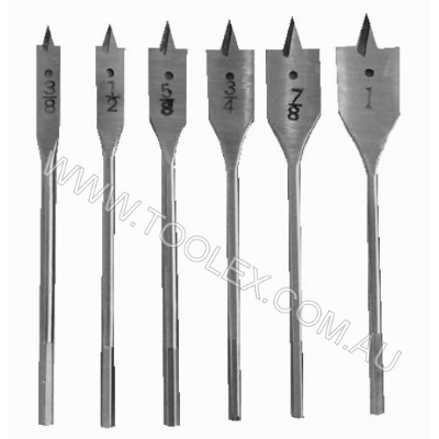 Flatbit-Wood Drill Set-6Pc