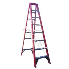  Ladder Step Single 2.4m 150kg Fibreglass Industrial Red 8ft Single Sided As/Nzs1892.3:1996