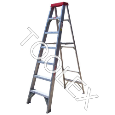  Ladder Step Single 2.1m 150kg Aluminium Industrial 7ft Single Sided As/Nzs1892.1:1996