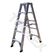 Ladder Step Double 1.5m 150kg Aluminium Industrial 5ft Double Sided As/Nzs1892.1:1996