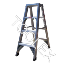  Ladder Step Double 1.2m 150kg Aluminium Industrial 4ft Double Sided As/Nzs1892.1:1996
