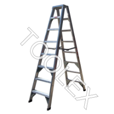  Ladder Step Double 2.4m 150kg Aluminium Industrial 8ft Double Sided As/Nzs1892.1:1996