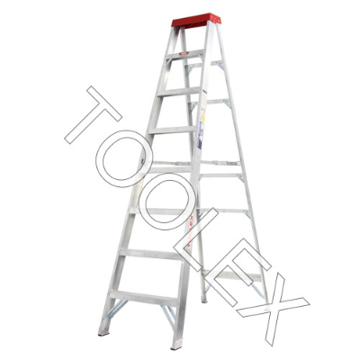 Ladder Step Single 2.4m 120kg Aluminium Trade 8ft Single Sided As/Nzs1892.1:1996