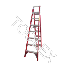  Ladder Dual Purpose 2.4m 4.5m 150kg Fibreglass Industrial Red 8ft 14ft-9in As/Nzs1892.3