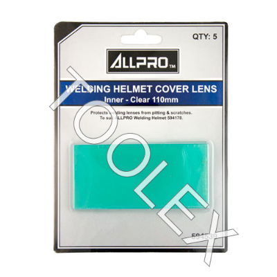 Welding Helmet Lens 110mm X 52MM Clear Pack  Of 5 Suit 594178