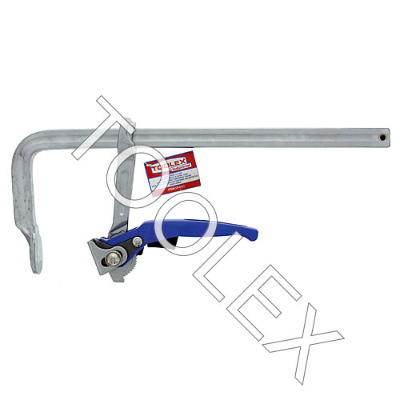 F Clamp Ratcheting 400 X 140mm 27 X 13 Rail Quick Adjust Toolex Wrap Around Card