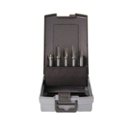 Burr Set of 5 Pces Carbide Plastic Case Toolex Logo