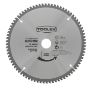 Circular Saw Blade 250MM 80TH Triple Chip Aluminium Cutting With 30MM Bore &  Two Reducing