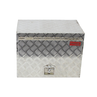 Tool Box Aluminium 610 x 430 x 450 Under Tray Checker Plate 1.35mm Lid & Body Thickness