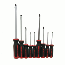 Screwdriver 9 Piece Set Flat & Phillips Head with Carry Case Professional