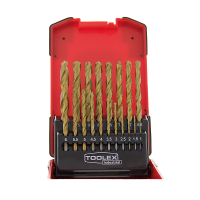 HSS 19 Piece Metric Drill Set 1.0MM To 10MM In 0.5MM 4241 Ti-Nite Coated In Metal Case R