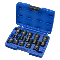  Impact In-Hex Set 1/2D 10pc Metric CR-MO 6, 7, 8, 10, 12, 14, 15, 17, 18 & 19MM In BMC