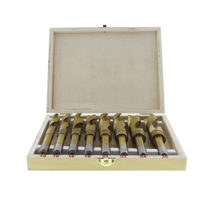Drill Set Metric 8Pc Reduced Shank 14-25mm M2 Ti-Nite Coate Heavy Duty In Timber Case
