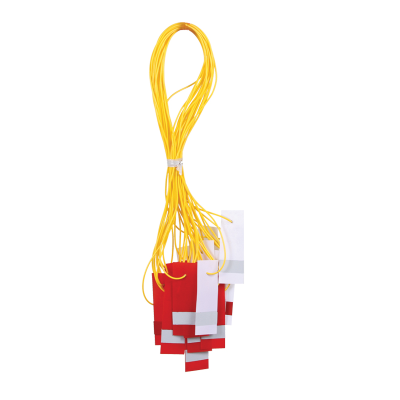 Safety line with reflective spinning tags  25m