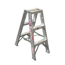  Ladder Step Double 0.9m 150kg Aluminium Promotional 3ft Double Sided As/Nzs1892.1:1996