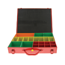  Tool Box Steel 445 x 345 x 70 Red X-Large One Row Size 21 Removable Plastic Trays