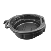 Oil Drain Pan 15 Litre Capacit Black Heavy Duty Plastic 450MM Diamater  X 130MM High