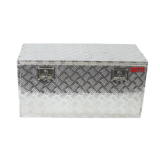  Tool Box Aluminium 910 x 430 x 450 Under Tray Checker Plate 1.35mm Lid & Body Thickness