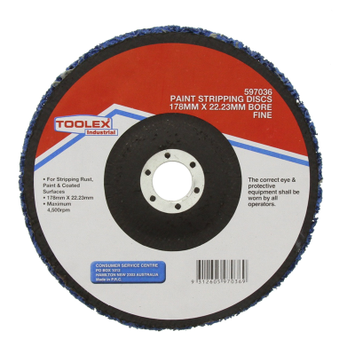 178mmx20mm Paint Stripping Discs Blue Softer with fibre glass backing  arbor hole 22.2