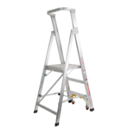 Ladder Platform Ht 0.9m 150kg Aluminium Industrial 1.8m Spring Wheel As/Nzs1892.1:1996