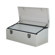 Truck Box Steel 1250 x 600 x 500 White Low Profile Gas Struts T Lock and Rubber Seal